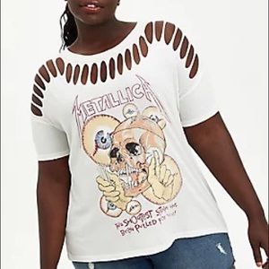 METALLICA IVORY SLASH TEE Torrid Size 3